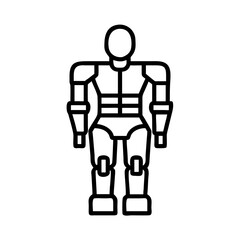 exoskeleton suit icon, exoskeleton suit line art - simple line art of exoskeleton suit, perfect for exoskeleton suit logos and icons