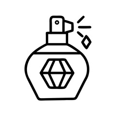 expensive perfume icon, expensive perfume line art - simple line art of expensive perfume, perfect for expensive perfume logos and icons