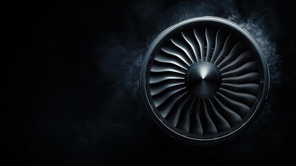 Technical rendering of a nextgen turbofan jet engine, designed for futuristic aircraft, jet engine, nextgen, futuristic rendering