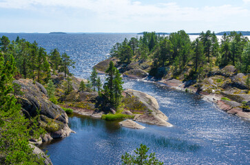 Ladoga skerries Islands of Lake Ladoga summer 