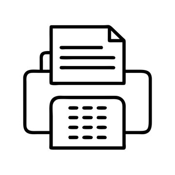 recommend clip art: fax machine icon, fax machine line art - simple line art of fax machine, perfect for fax machine logos and icons