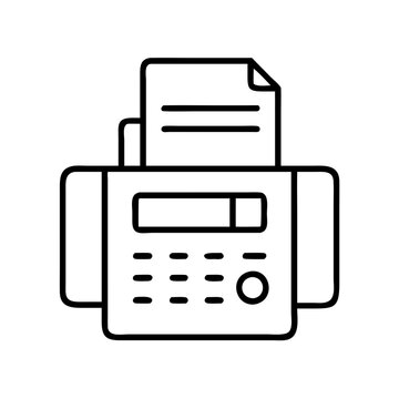 recommend clip art: fax machine icon, fax machine line art - simple line art of fax machine, perfect for fax machine logos and icons