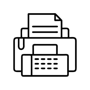 recommend clip art: fax machine icon, fax machine line art - simple line art of fax machine, perfect for fax machine logos and icons