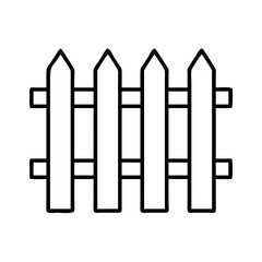fence icon, fence line art - simple line art of fence, perfect for fence logos and icons