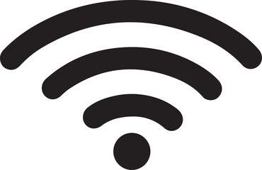 WIFI web icon . wireless signal icon. technology signal icon. Black silhouette vector.