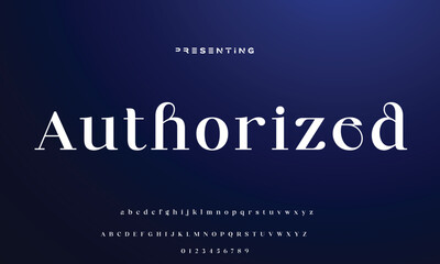 Luxury wedding alphabet letters font with tails. Typography elegant classic serif fonts and number decorative vintage retro concept for logo branding. vector illustration