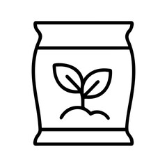 fertilizer bag icon, fertilizer bag line art - simple line art of fertilizer bag, perfect for fertilizer bag logos and icons