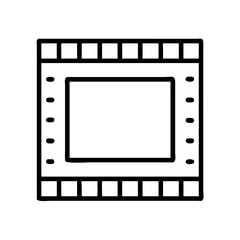 film strip icon, film strip line art - simple line art of film strip, perfect for film strip logos and icons