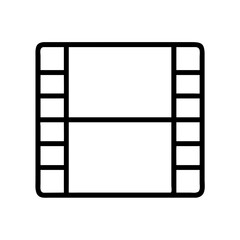 film strip icon, film strip line art - simple line art of film strip, perfect for film strip logos and icons