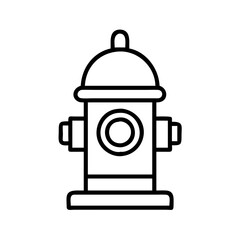 fire hydrant icon, fire hydrant line art - simple line art of fire hydrant, perfect for fire hydrant logos and icons