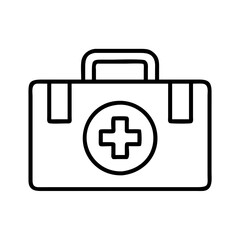 first aid kit icon, first aid kit line art - simple line art of first aid kit, perfect for first aid kit logos and icons