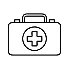 first aid kit icon, first aid kit line art - simple line art of first aid kit, perfect for first aid kit logos and icons