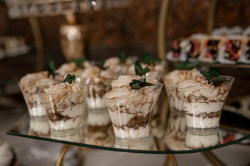 luxury wedding candy bar sweets on the table