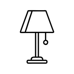 floor lamp icon, floor lamp line art - simple line art of floor lamp, perfect for floor lamp logos and icons