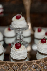 white meringue dessert for the candy bar