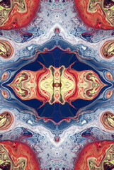 Kaleidoscopic Abstract Art with Vibrant Multicolor Patterns and Intricate Swirl Designs