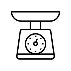 food scale icon, food scale line art - simple line art of food scale, perfect for food scale logos and icons