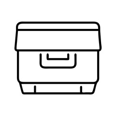 food cooler icon, food cooler line art - simple line art of food cooler, perfect for food cooler logos and icons