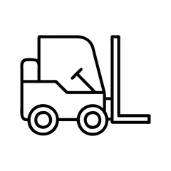 forklift icon, forklift line art - simple line art of forklift, perfect for forklift logos and icons