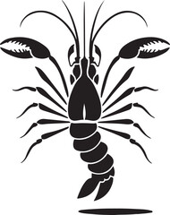 Obraz premium the shrimp silhouette, shrimp vector image