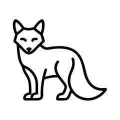 fox icon, fox line art - simple line art of fox, perfect for fox logos and icons