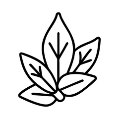 fresh herbs icon, fresh herbs line art - simple line art of fresh herbs, perfect for fresh herbs logos and icons