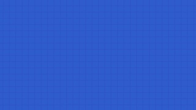 Looped grid pattern on blue background. Trendy blank backdrop. Perfect for titles, intro, school presentation etc. 4K animated video.