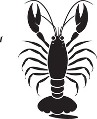 Obraz premium the shrimp silhouette, shrimp vector image