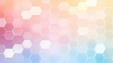 Abstract Hexagon Pattern Pastel Color Gradient Background