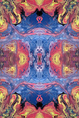 Kaleidoscopic Abstract Art with Vibrant Multicolor Patterns and Intricate Swirl Designs