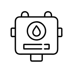 gas meter icon, gas meter line art - simple line art of gas meter, perfect for gas meter logos and icons