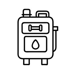 gas meter icon, gas meter line art - simple line art of gas meter, perfect for gas meter logos and icons