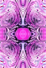 Kaleidoscopic Abstract Art with Vibrant Multicolor Patterns and Intricate Swirl Designs