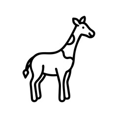 giraffe icon, giraffe line art - simple line art of giraffe, perfect for giraffe logos and icons