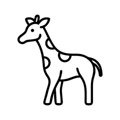 giraffe icon, giraffe line art - simple line art of giraffe, perfect for giraffe logos and icons