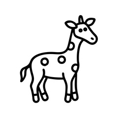 giraffe icon, giraffe line art - simple line art of giraffe, perfect for giraffe logos and icons