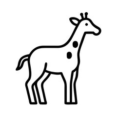 giraffe icon, giraffe line art - simple line art of giraffe, perfect for giraffe logos and icons