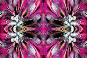 Kaleidoscopic Abstract Art with Vibrant Multicolor Patterns and Intricate Swirl Designs