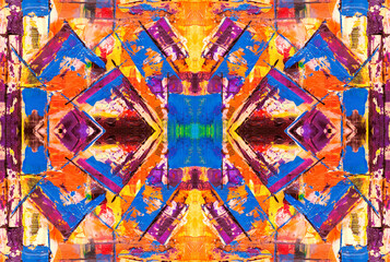 Kaleidoscopic Abstract Art with Vibrant Multicolor Patterns and Intricate Swirl Designs