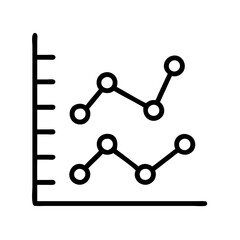 graph icon, graph line art - simple line art of graph, perfect for graph logos and icons