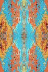 Kaleidoscopic Abstract Art with Vibrant Multicolor Patterns and Intricate Swirl Designs