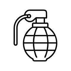 grenade icon, grenade line art - simple line art of grenade, perfect for grenade logos and icons
