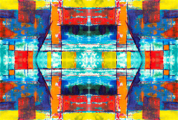 Kaleidoscopic Abstract Art with Vibrant Multicolor Patterns and Intricate Swirl Designs