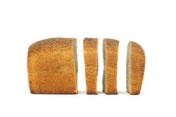 Black bread in the form of a brick