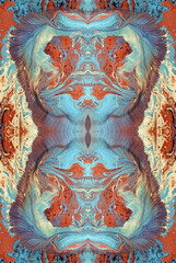 Kaleidoscopic Abstract Art with Vibrant Multicolor Patterns and Intricate Swirl Designs