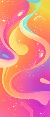 A playful abstract gradient background.featuring bright and cheerful colors with fun patterns.evoking joy and creativity.ideal for children's content