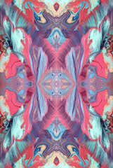 Kaleidoscopic Abstract Art with Vibrant Multicolor Patterns and Intricate Swirl Designs