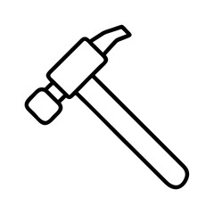 hammer icon, hammer line art - simple line art of hammer, perfect for hammer logos and icons