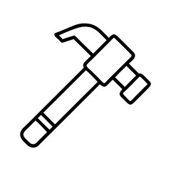 hammer icon, hammer line art - simple line art of hammer, perfect for hammer logos and icons