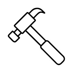hammer icon, hammer line art - simple line art of hammer, perfect for hammer logos and icons